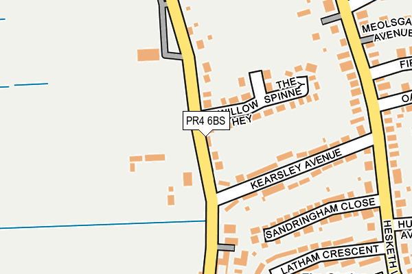 PR4 6BS map - OS OpenMap – Local (Ordnance Survey)