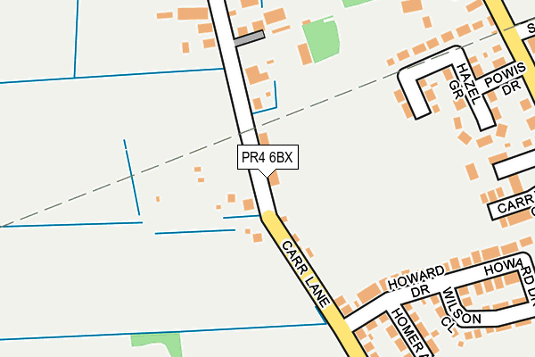 PR4 6BX map - OS OpenMap – Local (Ordnance Survey)