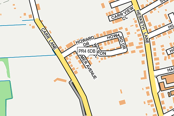 PR4 6DB map - OS OpenMap – Local (Ordnance Survey)