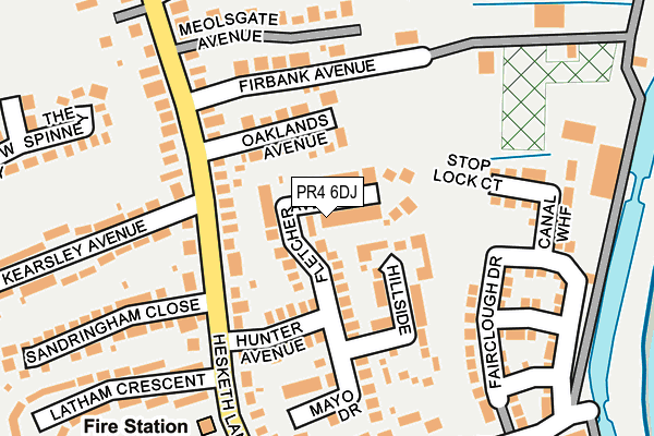 PR4 6DJ map - OS OpenMap – Local (Ordnance Survey)