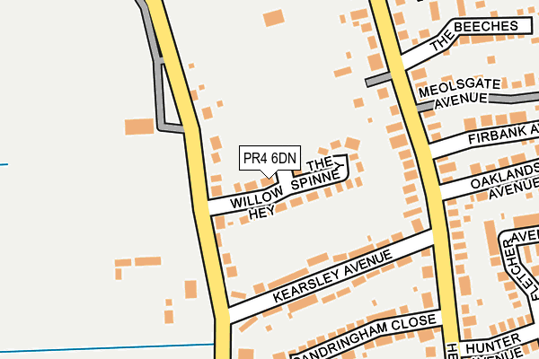 PR4 6DN map - OS OpenMap – Local (Ordnance Survey)