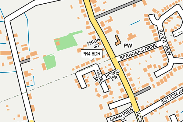 PR4 6DR map - OS OpenMap – Local (Ordnance Survey)