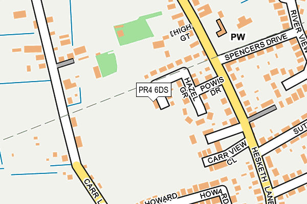 PR4 6DS map - OS OpenMap – Local (Ordnance Survey)