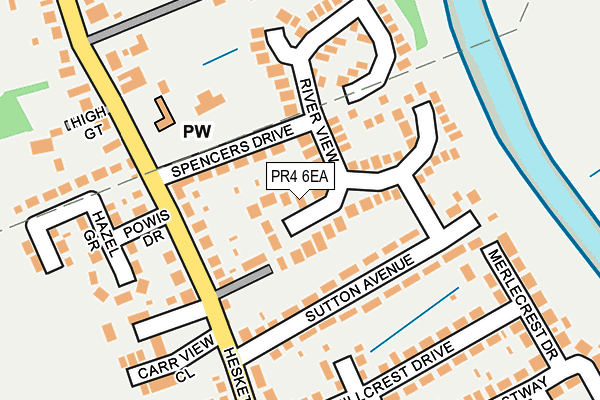PR4 6EA map - OS OpenMap – Local (Ordnance Survey)