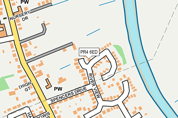 PR4 6ED map - OS OpenMap – Local (Ordnance Survey)