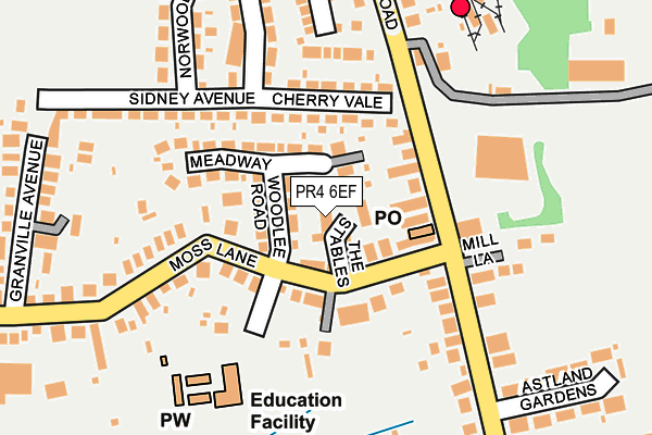 PR4 6EF map - OS OpenMap – Local (Ordnance Survey)