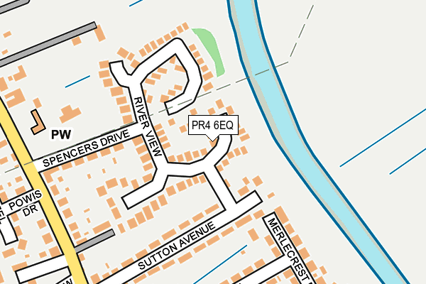 PR4 6EQ map - OS OpenMap – Local (Ordnance Survey)