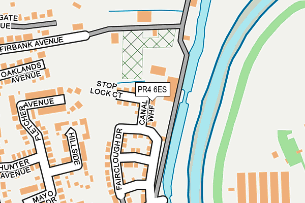 PR4 6ES map - OS OpenMap – Local (Ordnance Survey)