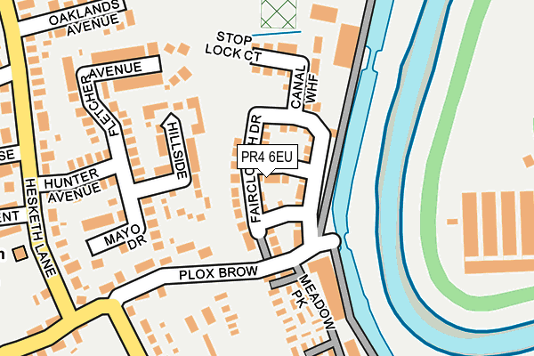 PR4 6EU map - OS OpenMap – Local (Ordnance Survey)