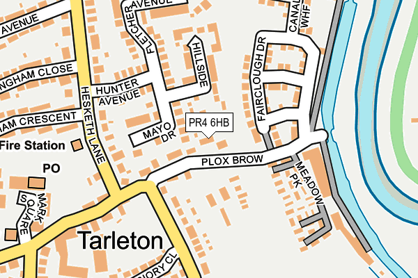 PR4 6HB map - OS OpenMap – Local (Ordnance Survey)