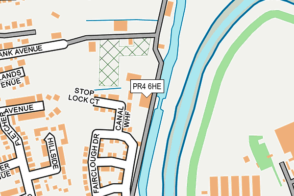 PR4 6HE map - OS OpenMap – Local (Ordnance Survey)