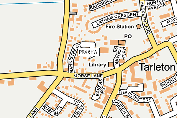 PR4 6HW map - OS OpenMap – Local (Ordnance Survey)