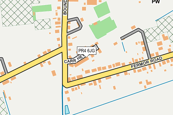 PR4 6JG map - OS OpenMap – Local (Ordnance Survey)