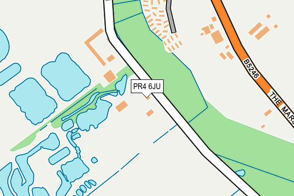 PR4 6JU map - OS OpenMap – Local (Ordnance Survey)
