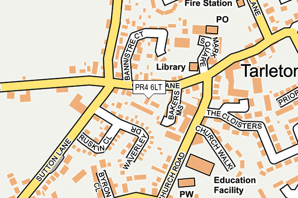 PR4 6LT map - OS OpenMap – Local (Ordnance Survey)