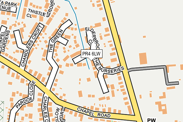 PR4 6LW map - OS OpenMap – Local (Ordnance Survey)