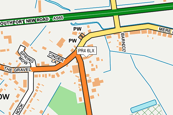 PR4 6LX map - OS OpenMap – Local (Ordnance Survey)