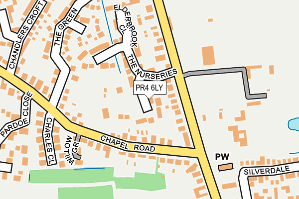 PR4 6LY map - OS OpenMap – Local (Ordnance Survey)