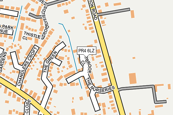 PR4 6LZ map - OS OpenMap – Local (Ordnance Survey)