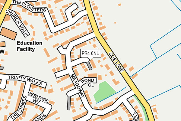 PR4 6NL map - OS OpenMap – Local (Ordnance Survey)