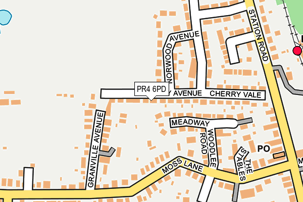 PR4 6PD map - OS OpenMap – Local (Ordnance Survey)