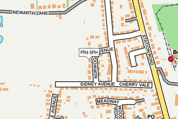 PR4 6PH map - OS OpenMap – Local (Ordnance Survey)