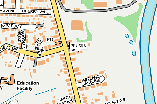 PR4 6RA map - OS OpenMap – Local (Ordnance Survey)