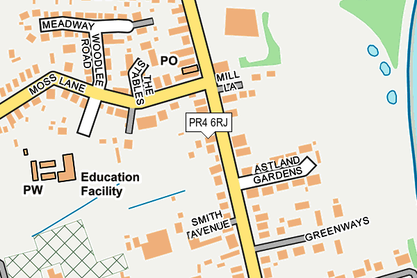 PR4 6RJ map - OS OpenMap – Local (Ordnance Survey)