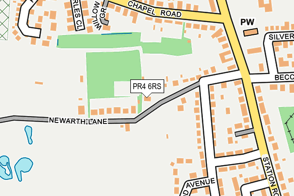 PR4 6RS map - OS OpenMap – Local (Ordnance Survey)