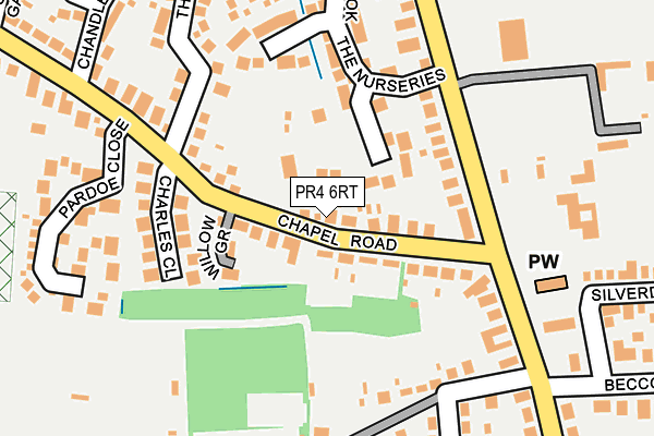 PR4 6RT map - OS OpenMap – Local (Ordnance Survey)