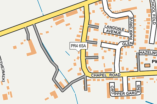 PR4 6SA map - OS OpenMap – Local (Ordnance Survey)
