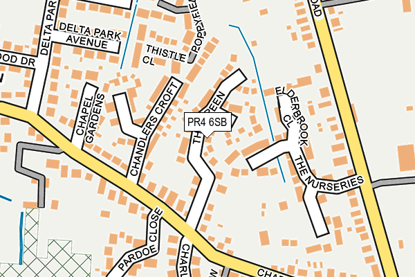 PR4 6SB map - OS OpenMap – Local (Ordnance Survey)