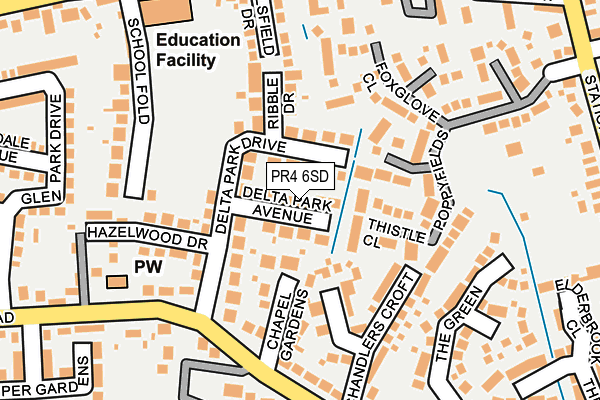 PR4 6SD map - OS OpenMap – Local (Ordnance Survey)