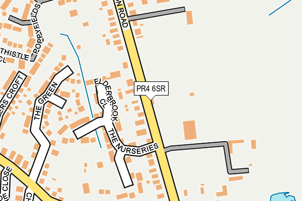 PR4 6SR map - OS OpenMap – Local (Ordnance Survey)