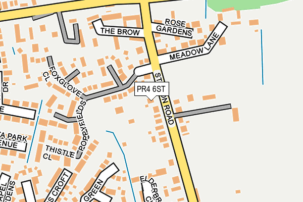 PR4 6ST map - OS OpenMap – Local (Ordnance Survey)