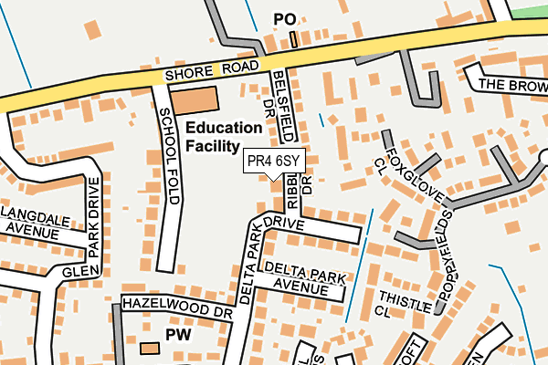 PR4 6SY map - OS OpenMap – Local (Ordnance Survey)