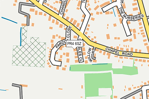 PR4 6SZ map - OS OpenMap – Local (Ordnance Survey)