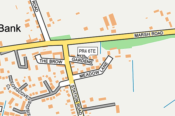 PR4 6TE map - OS OpenMap – Local (Ordnance Survey)