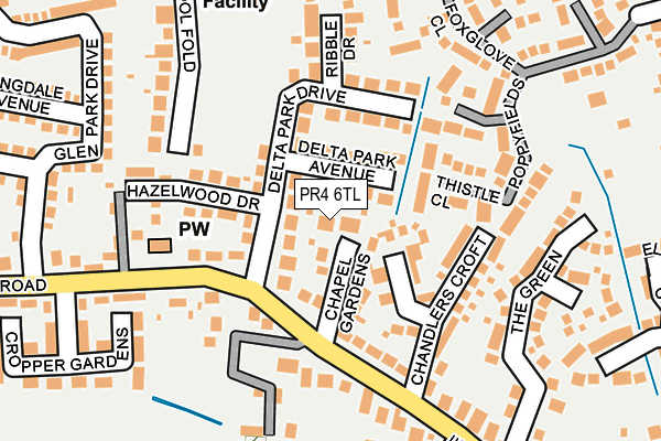PR4 6TL map - OS OpenMap – Local (Ordnance Survey)