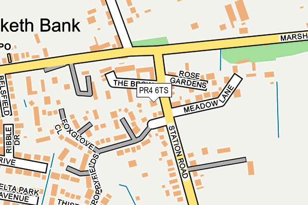 PR4 6TS map - OS OpenMap – Local (Ordnance Survey)