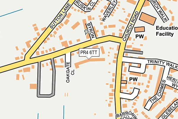 PR4 6TT map - OS OpenMap – Local (Ordnance Survey)