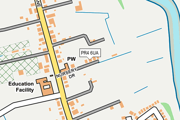 PR4 6UA map - OS OpenMap – Local (Ordnance Survey)