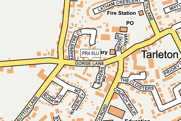 PR4 6UJ map - OS OpenMap – Local (Ordnance Survey)