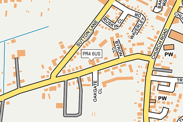 PR4 6US map - OS OpenMap – Local (Ordnance Survey)