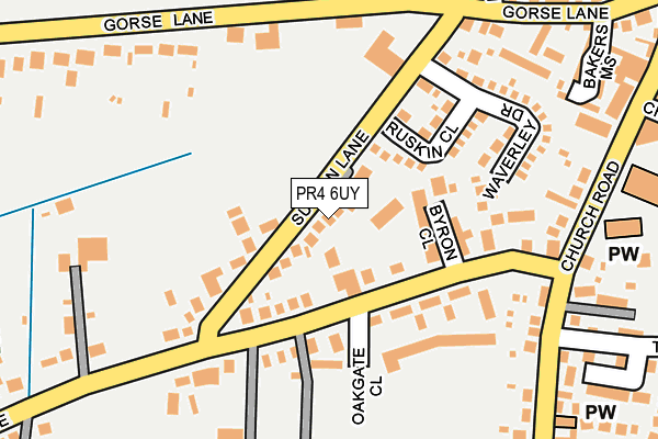 PR4 6UY map - OS OpenMap – Local (Ordnance Survey)