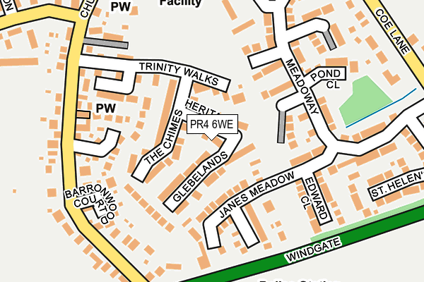PR4 6WE map - OS OpenMap – Local (Ordnance Survey)