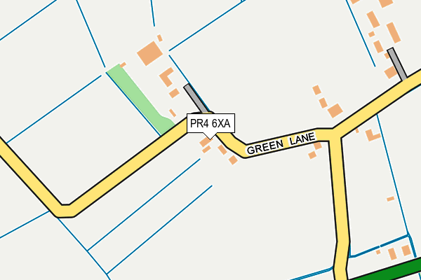 PR4 6XA map - OS OpenMap – Local (Ordnance Survey)