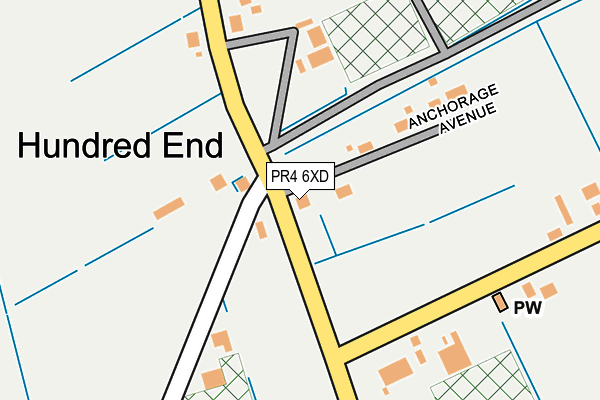 PR4 6XD map - OS OpenMap – Local (Ordnance Survey)