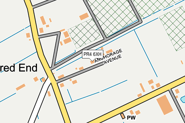 PR4 6XH map - OS OpenMap – Local (Ordnance Survey)