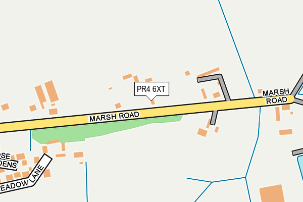 PR4 6XT map - OS OpenMap – Local (Ordnance Survey)